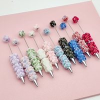 L B7033 2025 Délicat Créatif Nouvelle Arrivée Lumineux Rose Perlé Stylo Industrie Lourde Perle Strass Stylo à Bille Stylo de Luxe