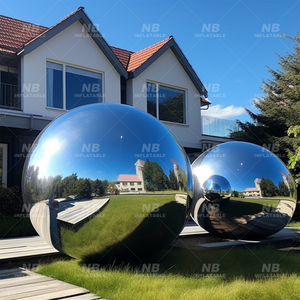 New Blessing PVC Custom Silver Balloon Inflatable <b>Mirror</b> <b>Ball</b> With 3-Year Warranty for Outdoor Xmas Decoration Customized - Product Image 3