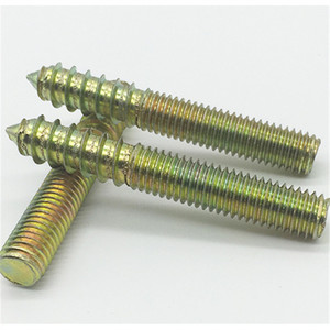Dowel Rod Double Ended Dowel Double Headed Threaded Rod Wooden Dual Thread Screw With Galvanized