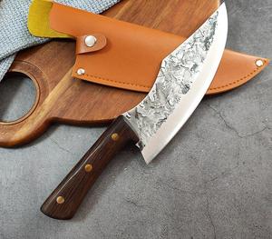 Ensemble de couteaux de <span class=keywords><strong>boucher</strong></span> en acier à haute teneur en carbone pour la viande, livraison directe, <span class=keywords><strong>professionnel</strong></span>, avec étui en cuir pour couper la viande et les os - Product Image 6