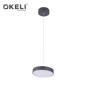 OKELI Rounnd Modern Simple Household Indoor Aluminum SMD2835 Hanging Black Panel LED Pendant <strong>Light</strong> - Product Image 2