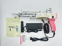 Pistolet à tufting électrique 2-en-1 à poils longs, hauteur de poils coupés max. 40 mm, outil de fabrication de tapis shaggy faits main et de décorations murales artistiques