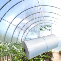 Film plastique transparent pour serre 200 microns Protection UV Anti-buée et diffusion de la lumière pour serre agricole