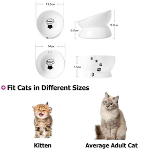 IKITCHEN 2023 - Comedero Elevado para Gatos, Protege la Columna Vertebral, Tazones <span class=keywords><strong>de</strong></span> Cerámica para <span class=keywords><strong>Perros</strong></span> y Gatos, Personalizables - Product Image 2