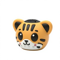 Haut-parleur portable sans fil pour enfants motif Tigre mignon, lecteur de musique Bluetooth 5.0, étanche IP65, rechargeable par USB, pour l'apprentissage précoce et les histoires