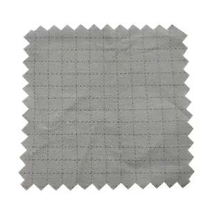 Disspative Static ESD Clothes Fabric Antistatic 5mm Grid TC Fabric for Clothing