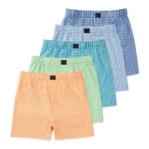 CELINNE Men's Front Open Loose Cotton Shorts <b>Boxer</b> Underwear Pouch Plaid Stripes Briefs Men <b>Boxer</b> Short for Men - Product Image 5