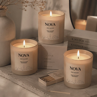 Bougie parfumée pour la maison NOVA Luxury Iridescent Glass |   Bâtons de cire de soja pure faits à la main, à combustion stable, sans fumée noire, pour les fêtes de la Saint-Valentin