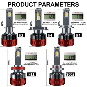 Phares de voiture à LED 6000K A83 H7 H1 9005 9006 H11 H4, éclairage automobile, couleur blanche et jaune - Product Image 6