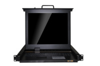 Pontron KVM-1704M Console KVM 17 pouces 1U pour montage en rack, 2 ports, avec clavier, moniteur et extenseur VGA TFT LED – En stock