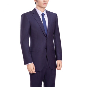 <span class=keywords><strong>Blazer</strong></span> da Uomo per Abbigliamento da Ufficio, Giacca a Righe <span class=keywords><strong>Blu</strong></span> Navy, <span class=keywords><strong>Blazer</strong></span> Slim Fit da Uomo - Product Image 2