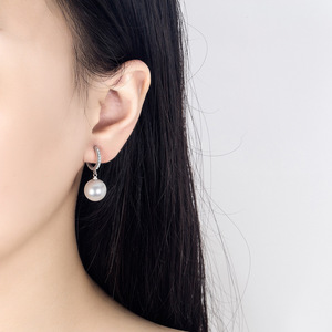 Zirconia Geometric Pearl <strong>Earrings</strong> Sweet Beads Pearl <strong>Earrings</strong> - Product Image 5