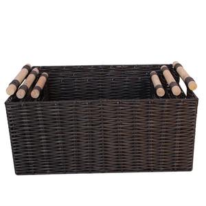 Cesta de almacenamiento rectangular moderna Resina de plástico PP para organizar - Product Image 5