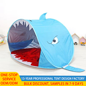 Carpa Infantil de Una Habitación con Diseño de Tiburón, Directo de Fábrica, OEM/ODM, Tela Oxford, Carpa de <span class=keywords><strong>Camping</strong></span> para las Cuatro Estaciones, de Apertura Rápida y Plegable para Exteriores - Product Image 2
