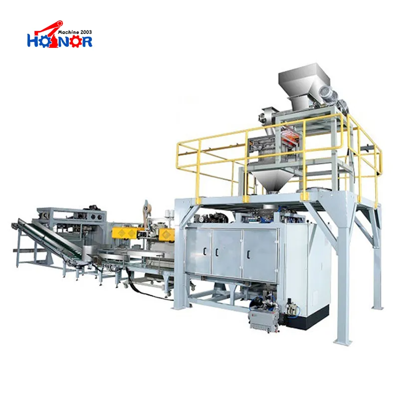 Durable in use 20kg 25kg 30kg 35kg bag filling production machine with auto rejection bag closer sewing spice packaging machine