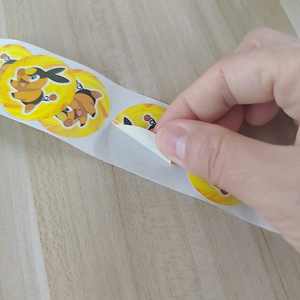 Pokémon Go Pikachu créatif dessin animé vacances décoratif en gros étiquettes personnalisées rouleau d'autocollant en vinyle Transparent - Product Image 6