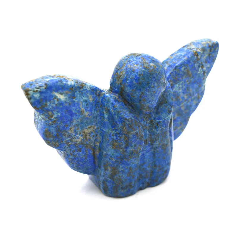 Semi-precious stone handicraft Crystal Crafts Lapis Lazuli Angel Handmade Christmas Gifts Family Decorations Office Ornaments