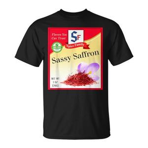 T-shirt promotionnel Sassy Saffron Spice Family, poids net 1 oz - Product Image 1
