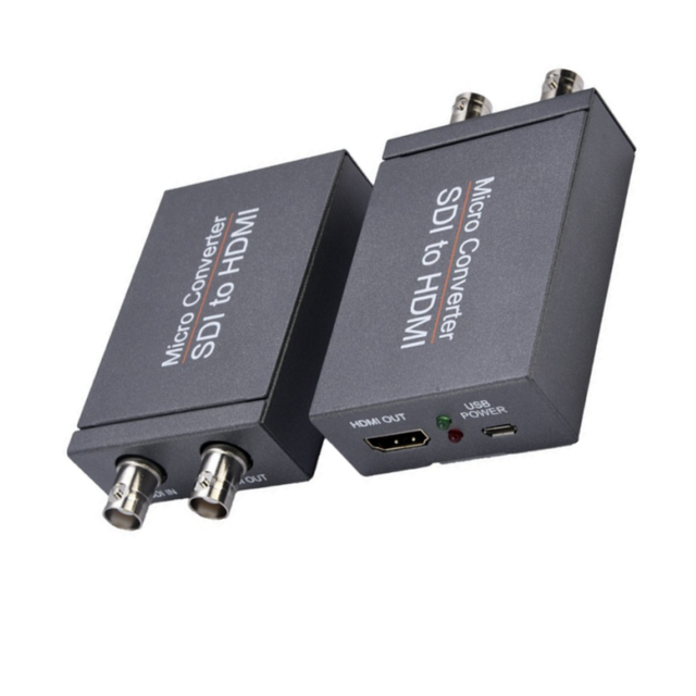 Mini 3G SDI to HDTV Video Converter Metal Portable Micro USB Power Adapter 12V Audio Camera Gray 1 HD