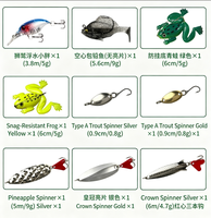 Coffret Cadeau de Noël de leurres de pêche en plomb, boîte mystère, appâts souples artificiels variés pour les amateurs de pêche en lac et en rivière