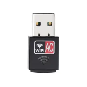 Adaptor WiFi Alfa Nirkabel Mini USB 2.0, Adaptor WiFi Kartu Jaringan WI-FI 802.11n 600M