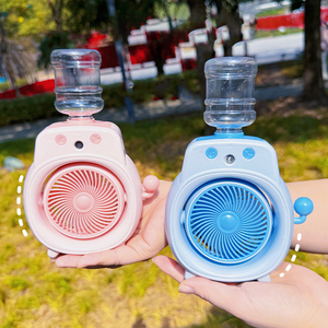 Mini ventilateur portable USB rechargeable avec pulvérisation d'eau, ventilateur de bureau rafraîchissant, ventilateur de table portatif, cadeau d'été mignon - Product Image 1
