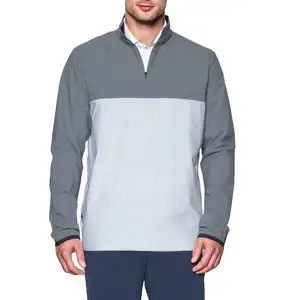 어두운 회색 밝은 회색 대조 색깔 실제적인 소형 스웨터 남자의 골프 옷