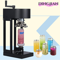 Machine de sertissage de couvercles de canettes semi-automatique manuelle avec scellage thermique pour l'emballage de boissons, facile à utiliser