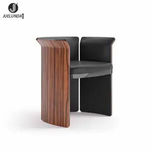 Modern Italian Microfiber Leather Dining Chair Luxury Dining Room Furniture Brown Full Leather Dining Chairs