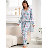 Pyjama en polyester tricoté pour femme, col en V, style européen et américain, grandes tailles, vêtements pour femme