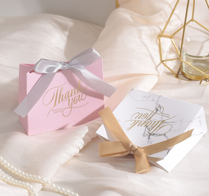 CSMD 100 Pièces, Fabricants Chinois, Vente en Gros, Fournisseurs de Yiwu, Boîtes à Souvenirs de Mariage en Papier Rose avec Message de Remerciement - Product Image 6