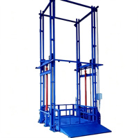 Plateforme élévatrice verticale hydraulique multifonctionnelle pour rails de guidage, élévateur de marchandises stationnaire pour l'exploitation des usines logistiques