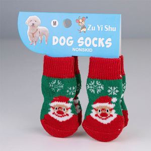 Chaussettes de Noël pour chien : Protège-pattes anti-léchage, contrôle de la traction sur parquet, bottines d'hiver pour chien - Product Image 6