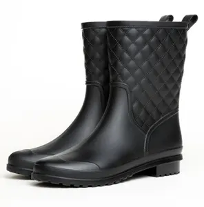 Yüksek kaliteli bayan PVC yağmur çizmeleri/kadın wellies yağmur botları