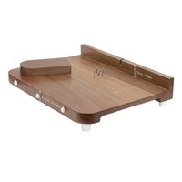 Houten snijplank voor één hand, snijplank met schilmesje, stalen broodhouder voor het voorbereiden van fruit en groenten