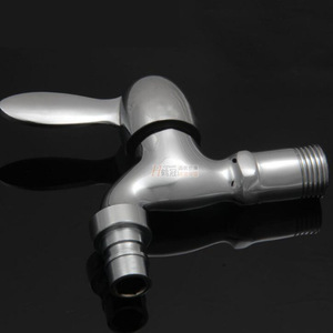 Robinet de machine à laver à poignée unique, avec cartouche céramique, fixation murale, installation facile, style contemporain - Product Image 1