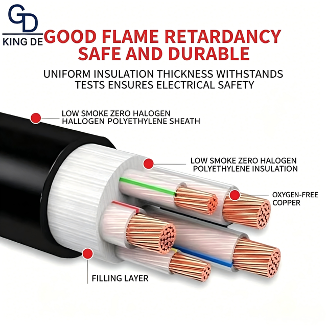Quick Delivery WDZN-YJV Fire Resistant Power Cable LSZH Sheath XLPE Insulated Stranded Copper Wire for Urgent Construction