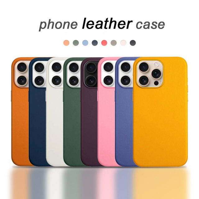 Original Leather Case for iPhone 17 Custom Phone Case Durable Import PU Leather Cellphone Cover for iPhone 16 Pro Max Case