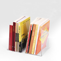 Serre-livres en acrylique transparent en forme de L, étagère de livre en acrylique, support de livre, séparateur de rangement en acrylique en forme de L