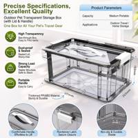 Conteneur de stockage transparent pour aliments pour animaux de compagnie avec couvercle hermétique 10L, boîte à friandises transparente pour chiens et chats pour la maison et la cuisine, vente en gros avec poignée