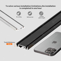 Nouveau Système d'Éclairage Magnétique Encastré LED pour Plafond, Rail Magnétique Ultra-Mince, Spot Magnétique pour Restaurant