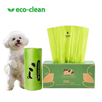 Sacs à déjections pour animaux de compagnie en rouleau grand format, recyclables et personnalisables Eco-clean, pour centres de soins et promenades canines