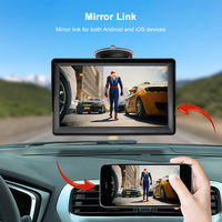 Récepteur radio de voiture portable avec écran tactile de 7 pouces, sans fil, Apple Carplay, Android Auto, avec fonction Mirror Link/Google/GPS