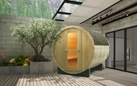 2026 Neue Kanadische Rotzeder Outdoor-Fass-Dampfsauna Traditioneller Saunaraum zum Verkauf