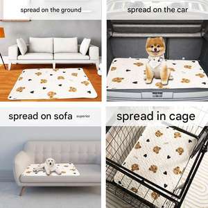 Kediler köpekler için tüm sezon yüksek kalite kadife Pet yatak baskı hayvan Mat uyku için sınır ötesi kafes platformu köpek malzemeleri - Product Image 6