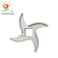Pièces d'origine Evershine pour hachoir à viande, lames 42 #   Couteau à dos de tortue en acier inoxydable pour récurer, pièces de hachoir croisé