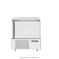 Congélateur compact commercial Haibor, refroidissement par air, affichage numérique, dégivrage automatique, 1 porte, 5 étagères, en acier inoxydable 304