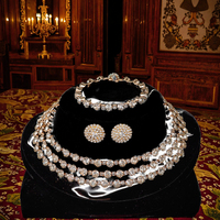 Parure de bijoux indienne en acier inoxydable, ensemble de bijoux pour femmes, collier, boucles d'oreilles, accessoires, ensemble de bijoux de mode