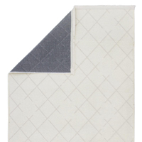 Turkua Home Liva Cream Grid Geometric Chenille Rug 7mm Washable Non Slip Polyester Cotton Modern Living Room Home Floor Grey