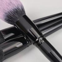 Lot de 18 pinceaux de maquillage professionnels de luxe en aluminium noir, véganes, de haute qualité, avec logo personnalisé, pour fards à paupières, avec boîte – Vente en gros